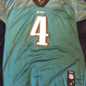 Green screenprint Eagles Kevin Kolb jersey
